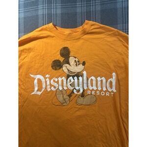 Disneyland Resort Mickey Mouse T-Shirt XL Orange Hanes